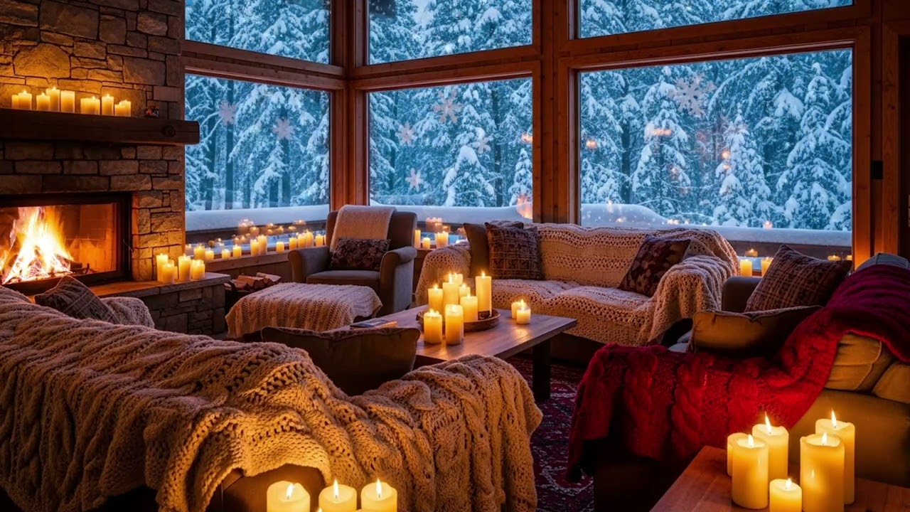 3 Hours Healing Fire Piano – Cozy Fireplace & Deep Sleep Music