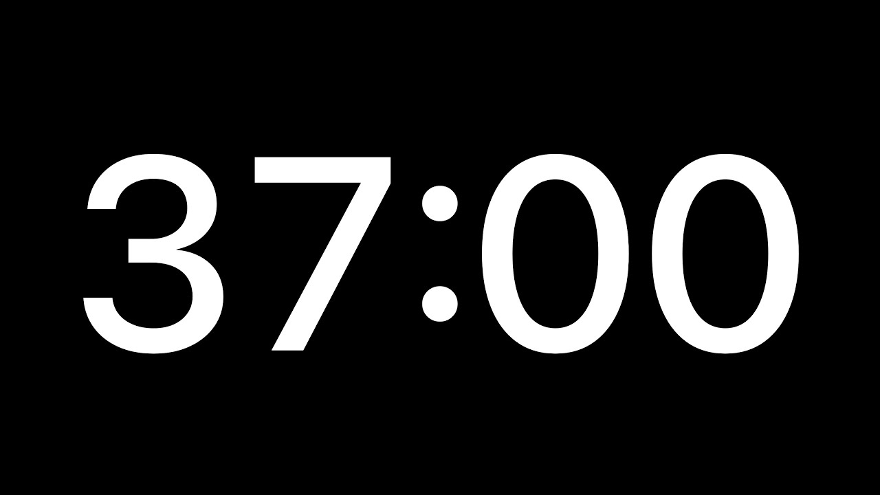 37 Minutes Countdown Timer || 2220 Seconds Countdown Timer