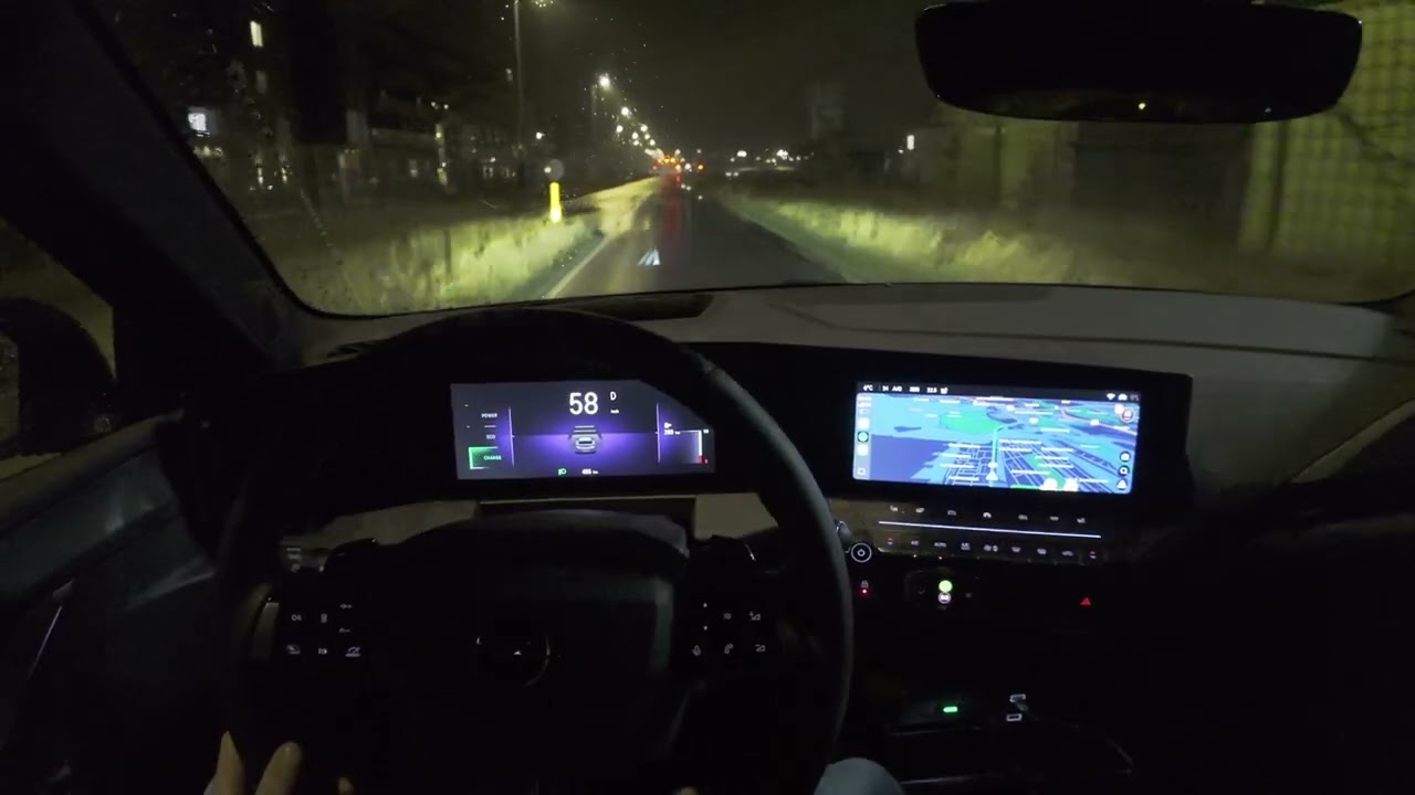 2025 Opel Astra Hybrid 4K NIGHT POV ASMR