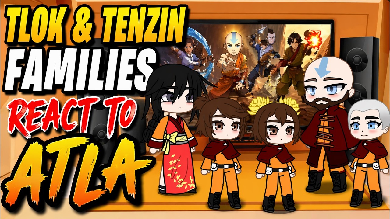 🐼THE LEGEND OF KORRA TENZIN FAMILY REACT TO ATLA / SLIGHT KATAANG / GACHACLUB🐼