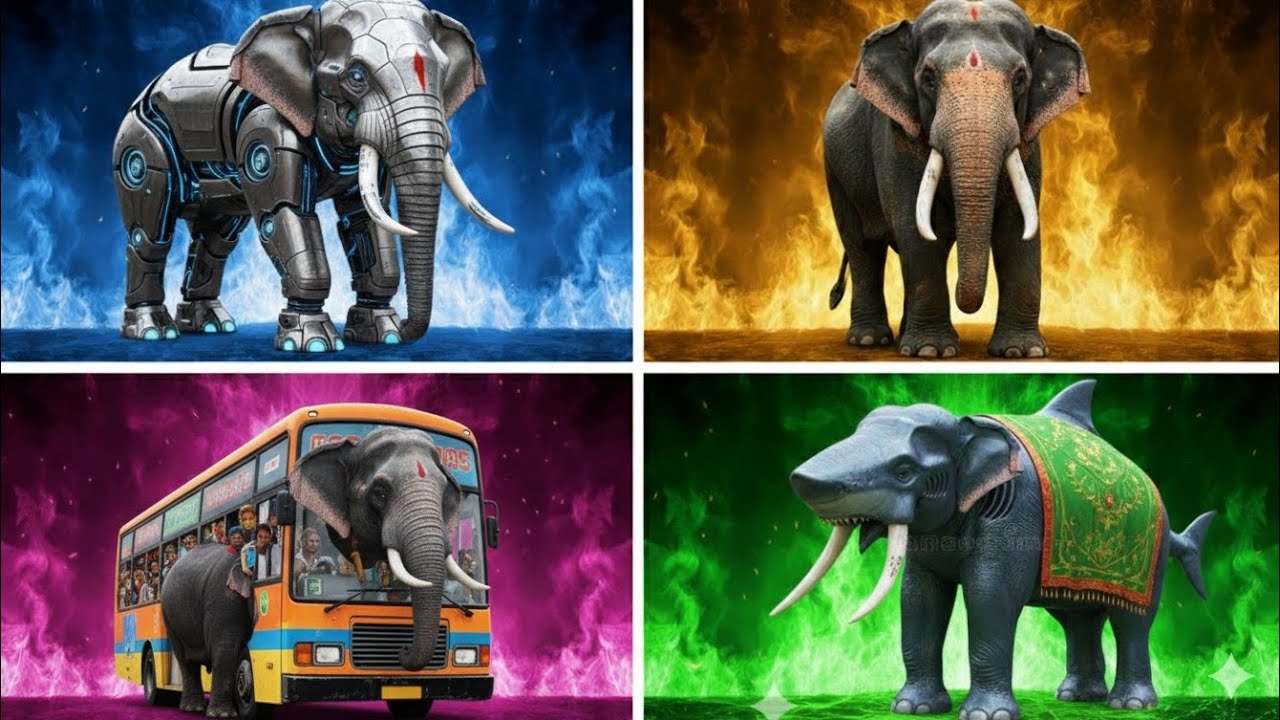 Tiles Hop - Robotic Mammoth🆚 Elephant🆚 Bus Mammoth🆚 Sharko Elephant 🎶 Tiles Hop EDM Rush#coffindance