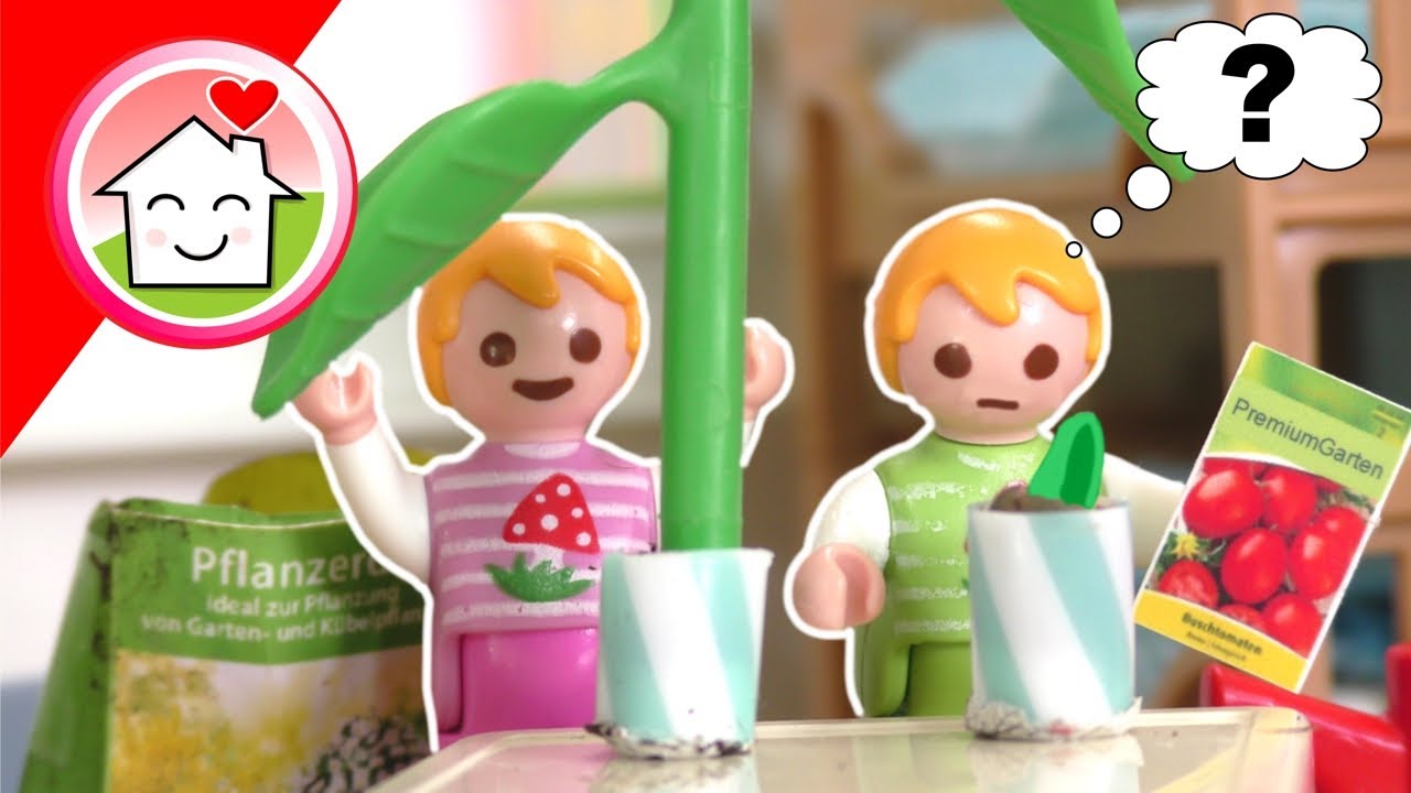 Playmobil Familie Hauser - Was wächst denn da? - Geschichte mit Familie Overbeck