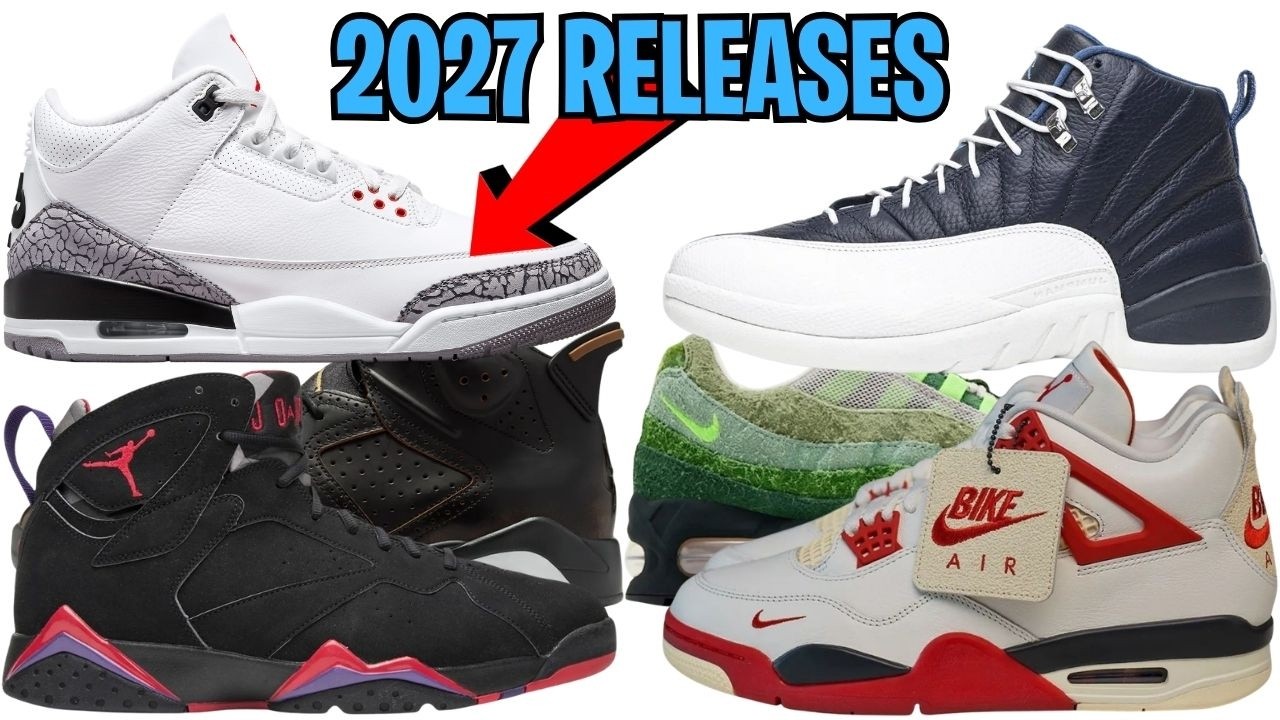 AIR JORDAN 3 WHITE CEMENT 2027, JORDAN 12 OBSIDIAN, JORDAN 7 PLAYOFFS, NEW RELEASE DATES + MORE