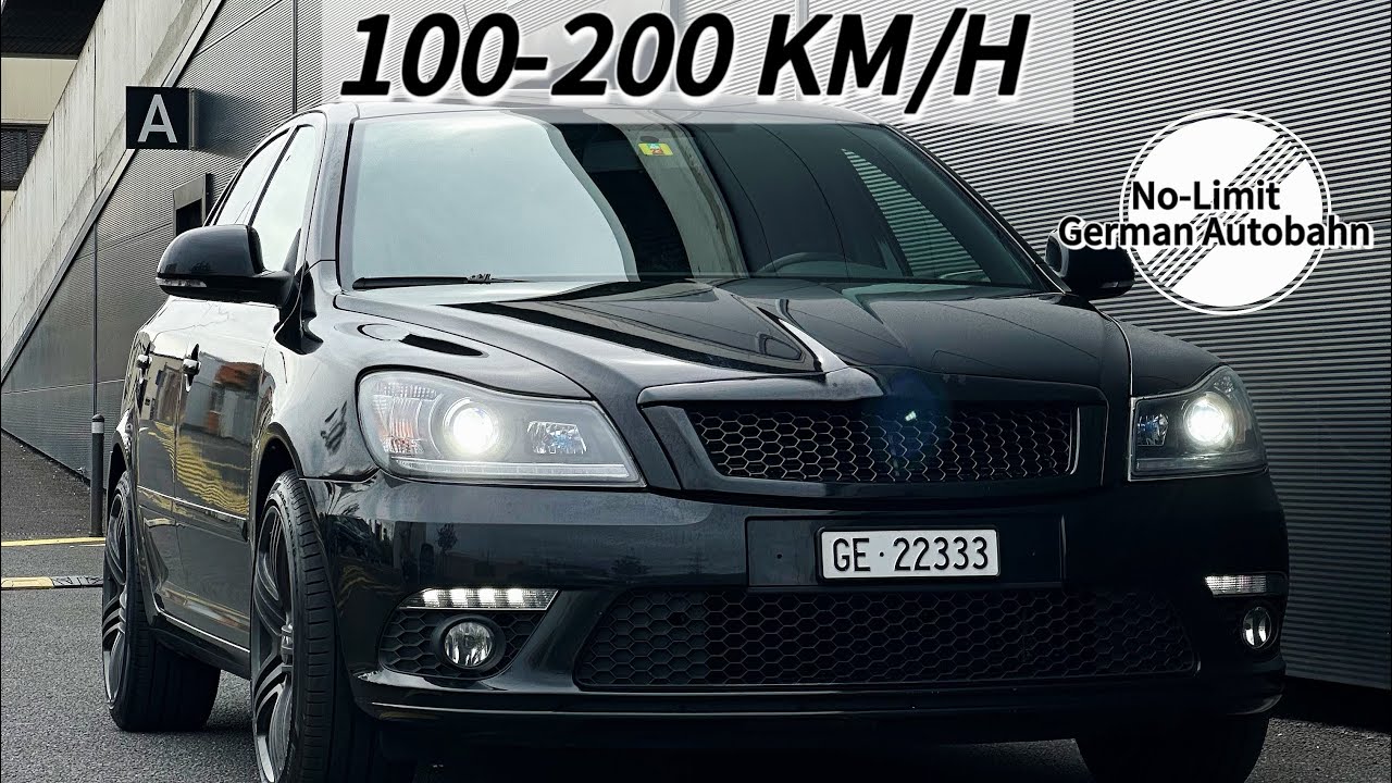 100-200 KM/H Skoda Octavia VRS, Unlimited German Autobahn