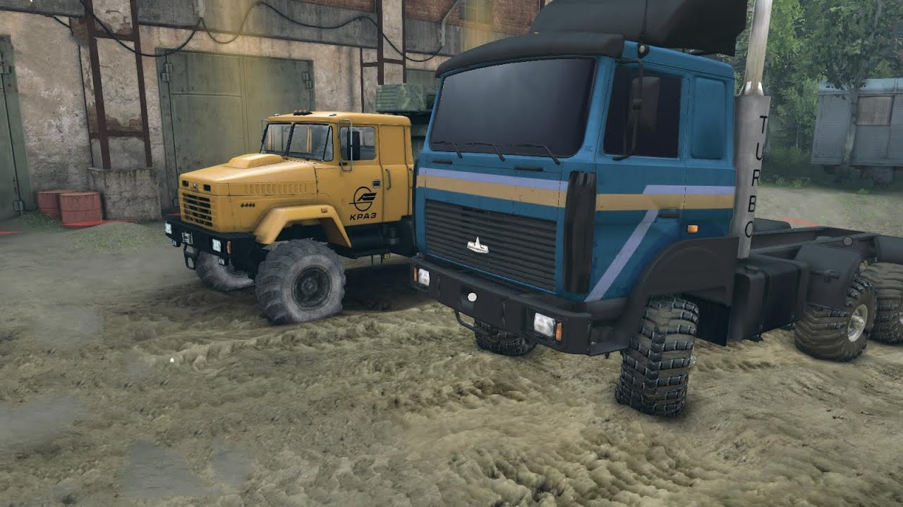 SpinTires - обзор 2-ух модов ( Маз - 642508 и КрАЗ - 6446 v1.0 )