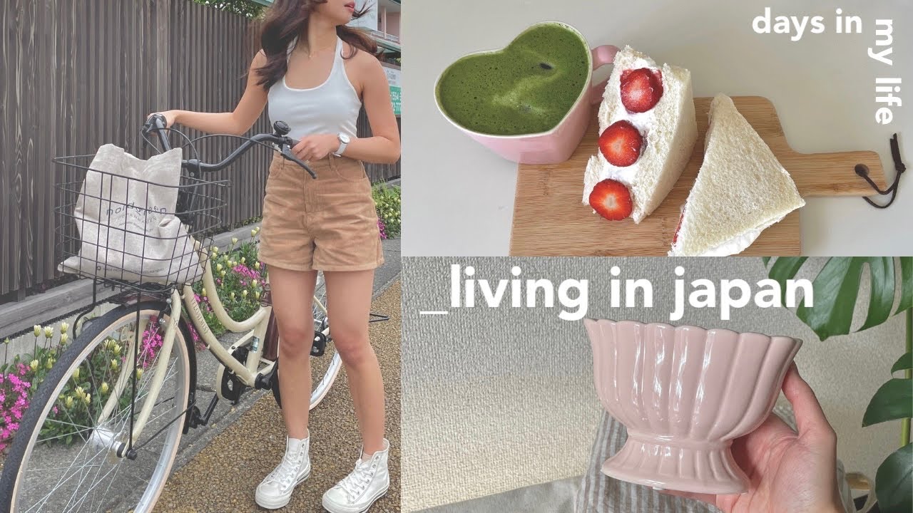 living in japan | productive week, thrifting, clothing haul & strawberry sandwich!