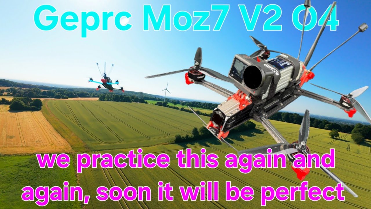 FPV Drone Long Range Flight - Geprc Moz7 V2 - DJI O4 Pro - relaxed chase with 2 Moz7 V2 #sendit