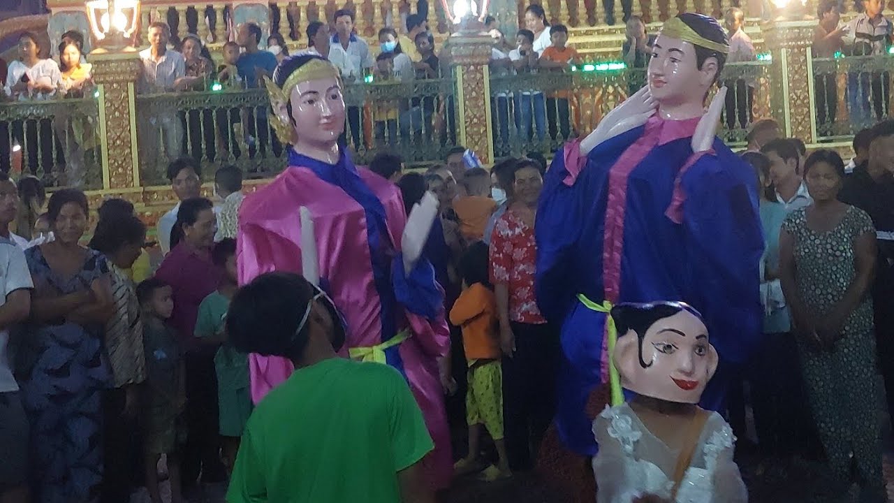 វត្ត​ចុងទ័ព/Đội múa chằng khỉ siêu nhí chùa chông thọp tập diễu hành phục vụ lễ kết giới sima/STtv