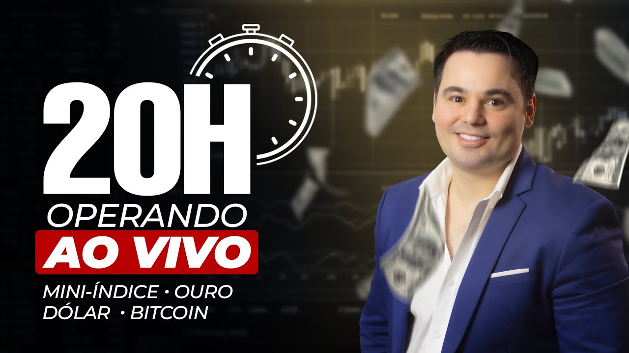 Operando 20 horas comigo -  Mini Indice - Bitcoin - ouro -  Dolar - Trade ao vivo #[14]
