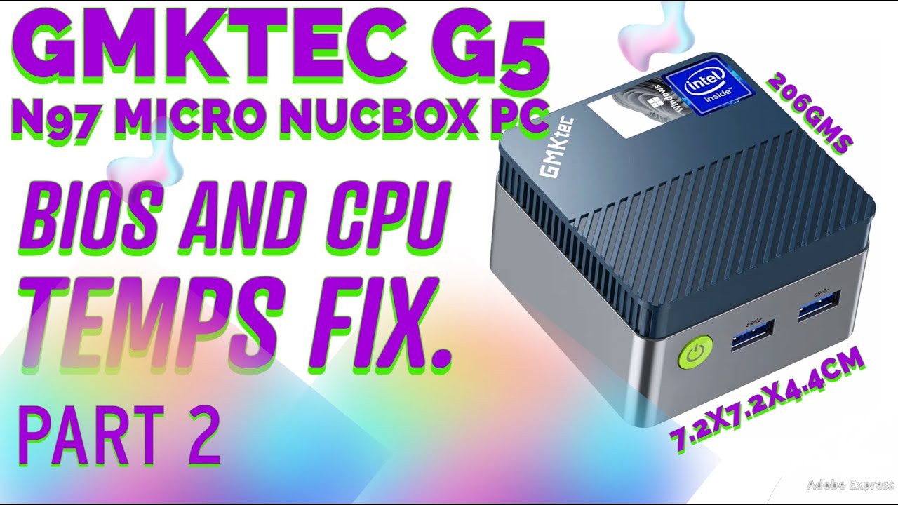 Обновление BIOS GMKtec G5 Micro N97 TINY NUCBOX и отображение/устранение проблем с торможением ЦП {Часть 2 из ...}