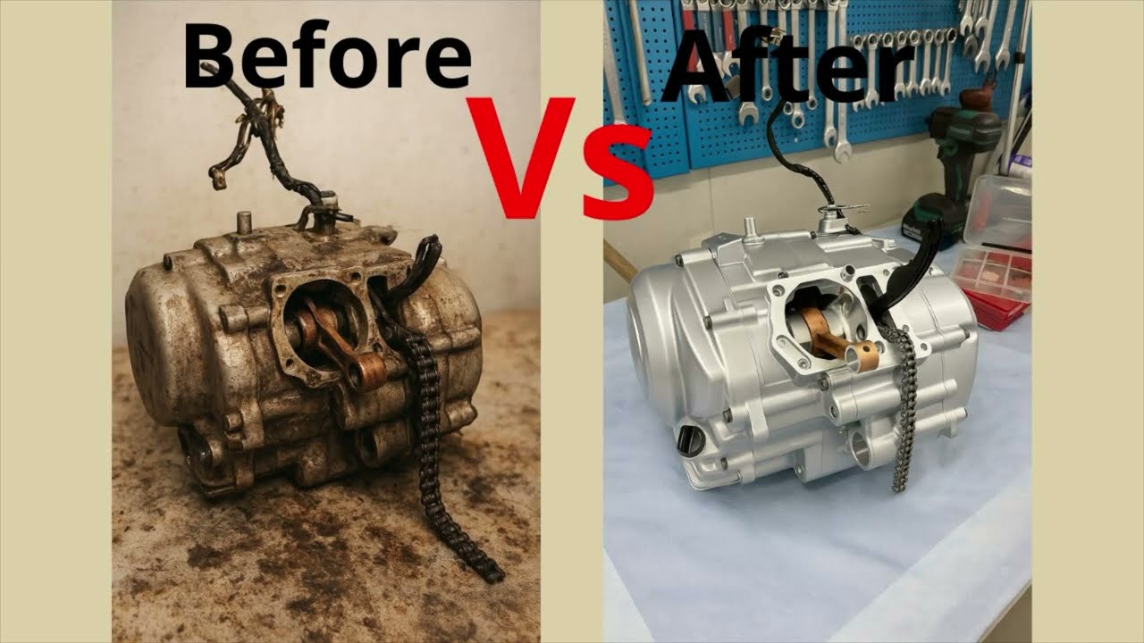 Yamaha 125cc 4-stroke engine rebuild with 185cc big bore kit. PART 1