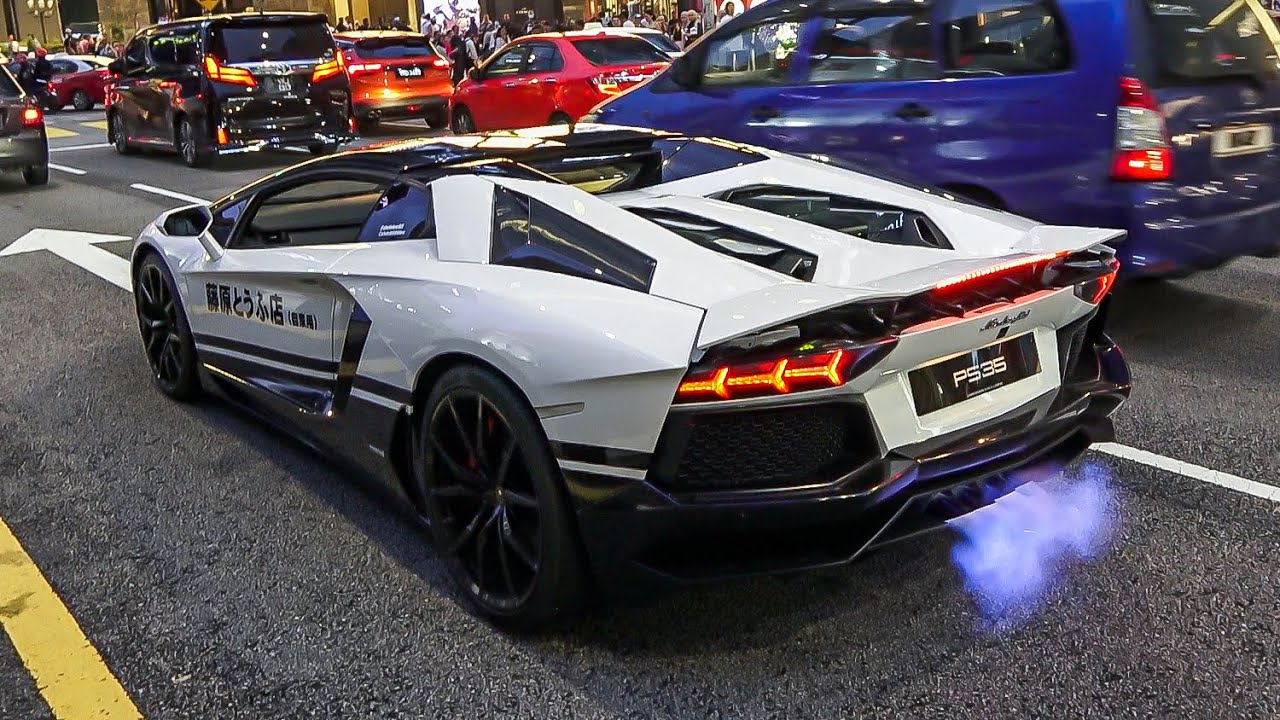 SUPERCARS in MALAYSIA | EXTREMELY LOUD LAMBORGHINI AVENTADOR (RYFT EXHAUST) REVS, PUBLIC REACTION!!!