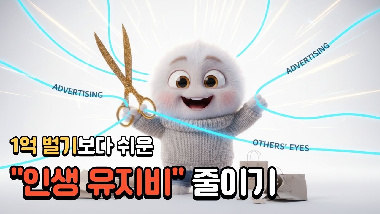 1억벌기보다 쉬운 '인생 유지비' 줄이기