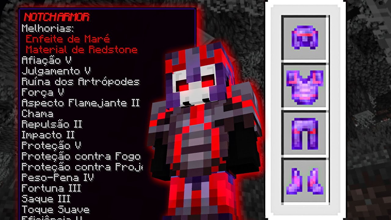 FIZ A ARMADURA COM TODOS OS ENCANTAMENTOS DO MINECRAFT