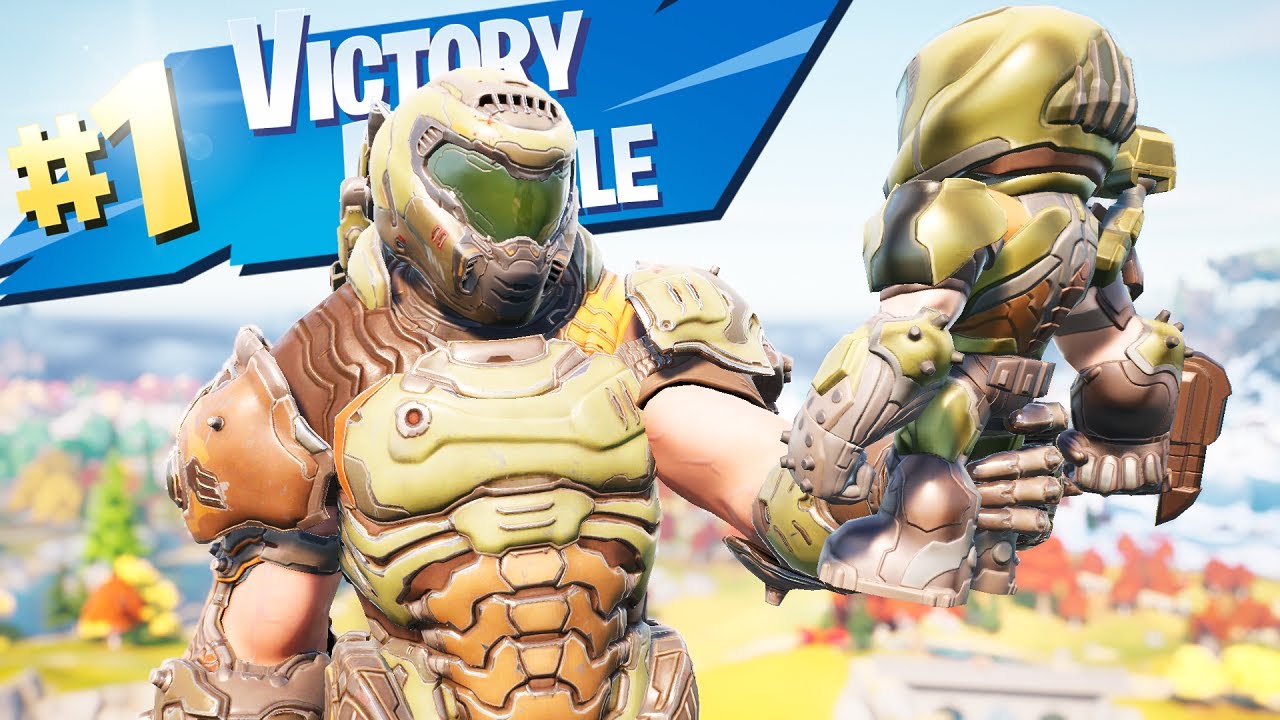 VICTORIA CON LA SKIN DOOM SLAYER FORNTITE