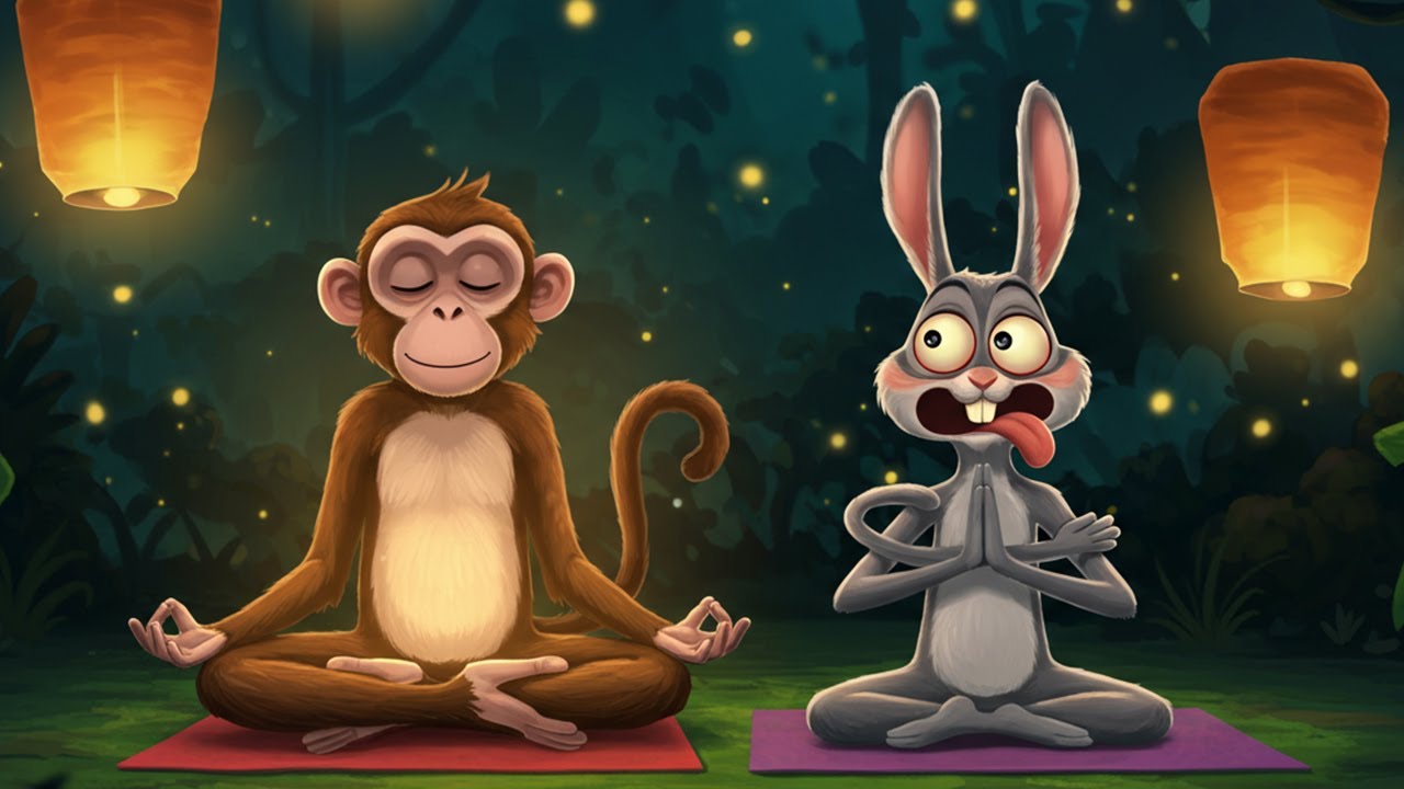 Mindful Monkey and the Angry Storm | Calm Breathing for Kids | 3D Animated Short Film | TinyPieTV