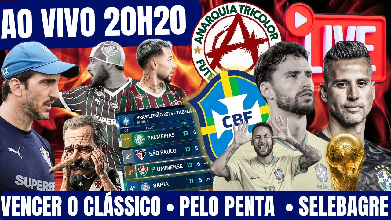 🔴 AO VIVO • FLU TEM QUE VENCER O CLÁSSICO • PELO PENTA • SELEBAGRE SEM FÁBIO, MARTINELLI E NEYMAR!