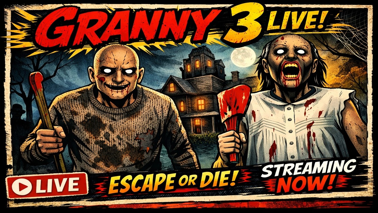 🔴GRANNY 3 LIVE 😱 | Can I Escape Without Dying? #Granny #GrannyLive #HorrorGame #gaminglive