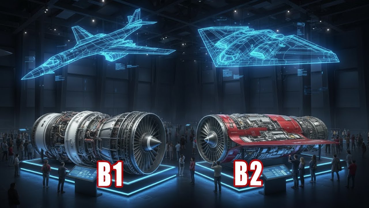 B1 Lancer vs B2 Spirit | INCREDIBLE ENGINE Differences