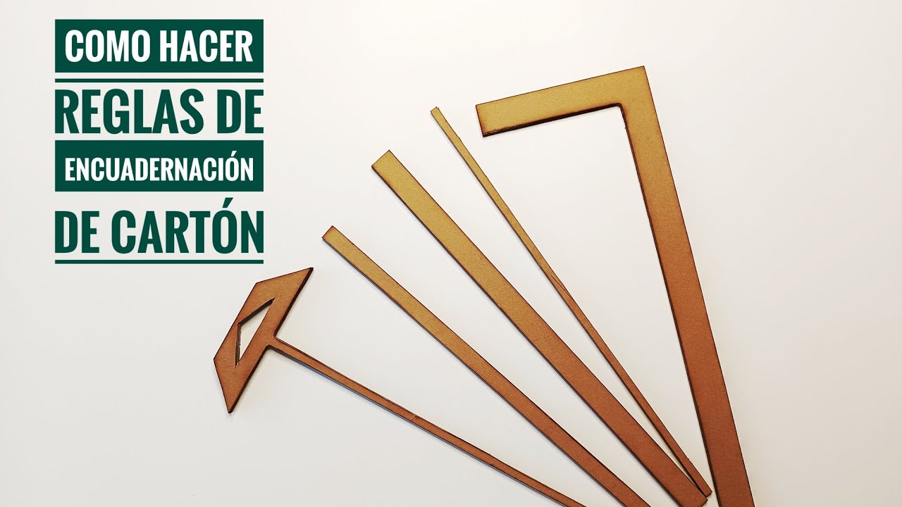 Como hacer reglas de encuadernación con cartón (parte 1)