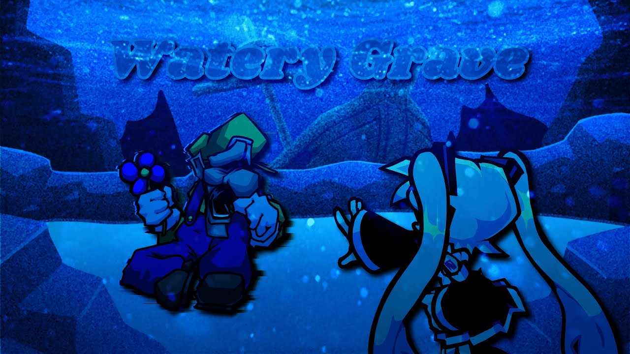 🖤🎤【FNF Watery Grave But Custom Luigi Chromatic Ft Miku Sings It!】🎤🖤