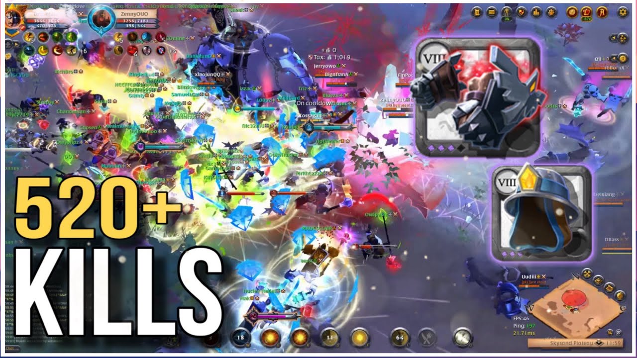 Playing Raven Bombsquad for SEND in ZvZ: 520 Kills - ALBION ONLINE (EAST)