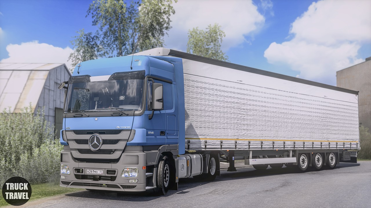 [ETS 2 1.58] Realistic Driving Mercedes Actros MP3 | PNG 1.15.7 + Reshade | POV Drive 4K + Wheel Cam