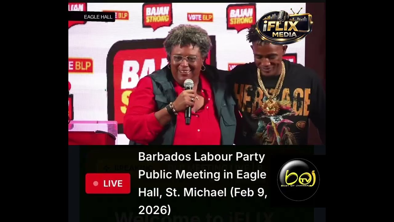 Mia Mottley brings out Yung Bredda on Campaign Rally 