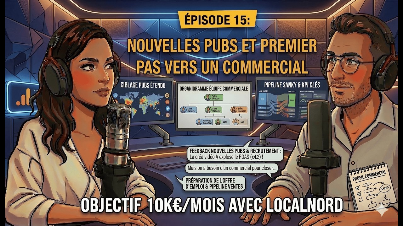 Épisode 15 – Nouvelles Pubs et Premier Pas vers un Commercial – Objectif 10k/mois Localnord