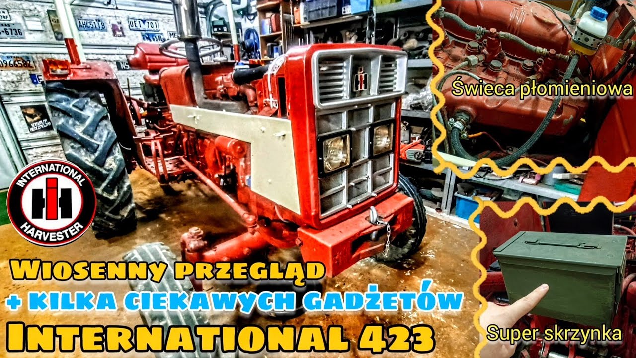 IHC 423 przegląd + ŚWIECA PŁOMIENIOWA + super skrzynka ⚒️ INTERNATIONAL #motoQba #tractor