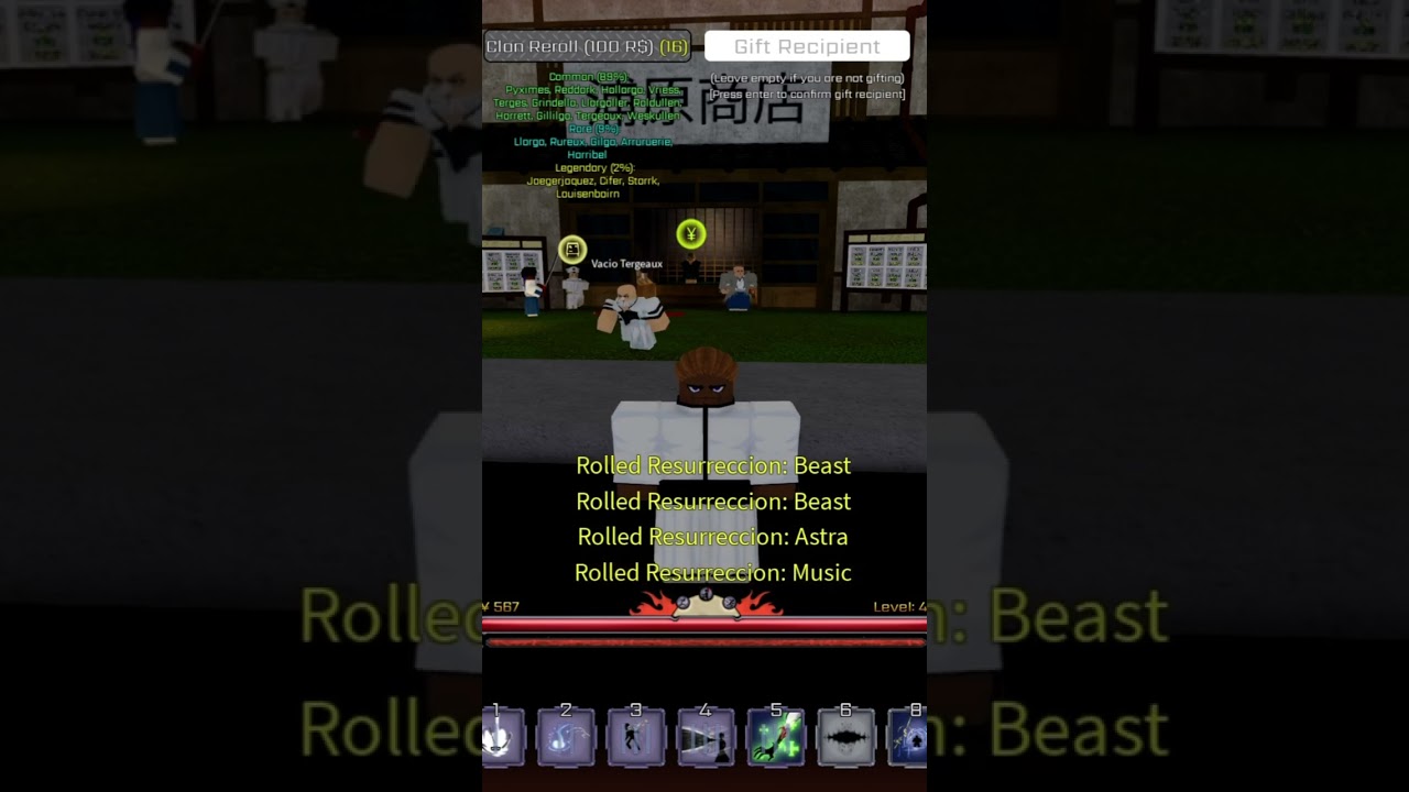 Using Last Spins to get 1% Legendary Resurrection (Bleach | Roblox Peroxide) #peroxide