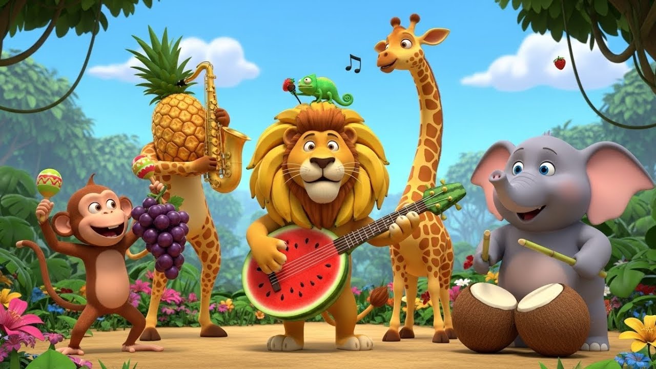 When Animals Lion Met Fruits and Vegetables | Fun 🦁🍎🥕 Kids Story