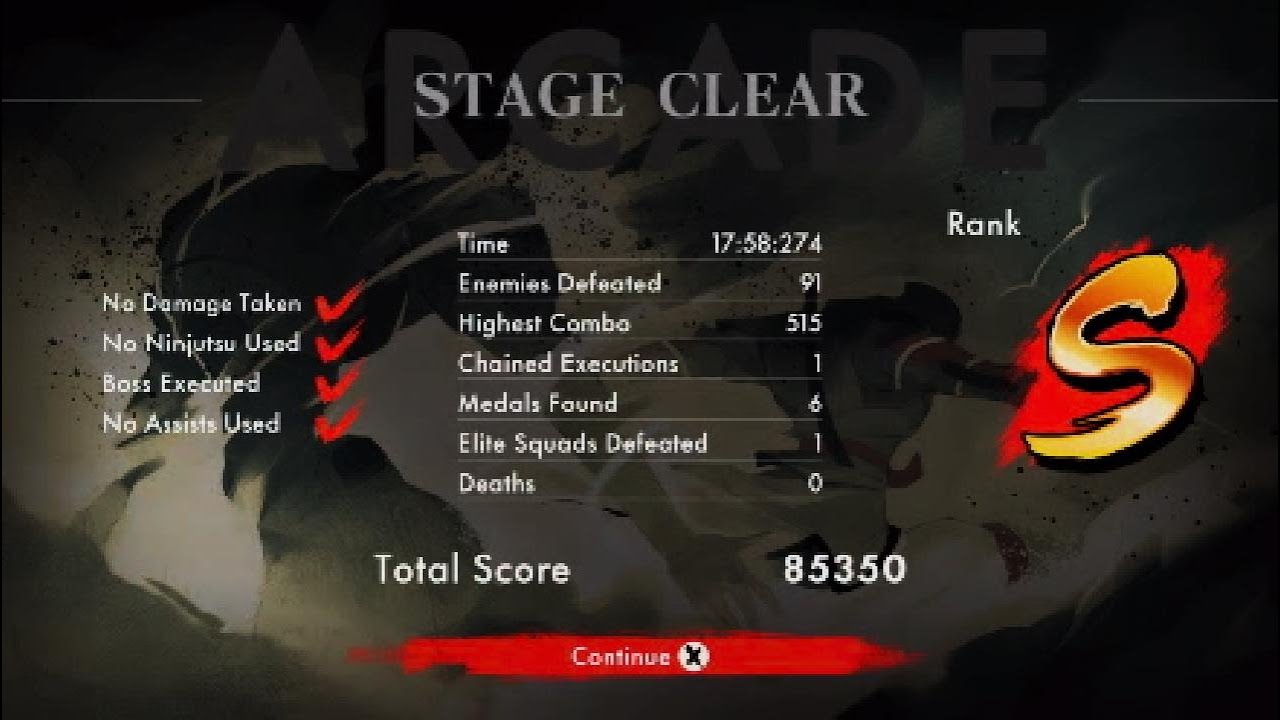 Shinobi: Art of Vengeance | Submarine Base Arcade S-Rank