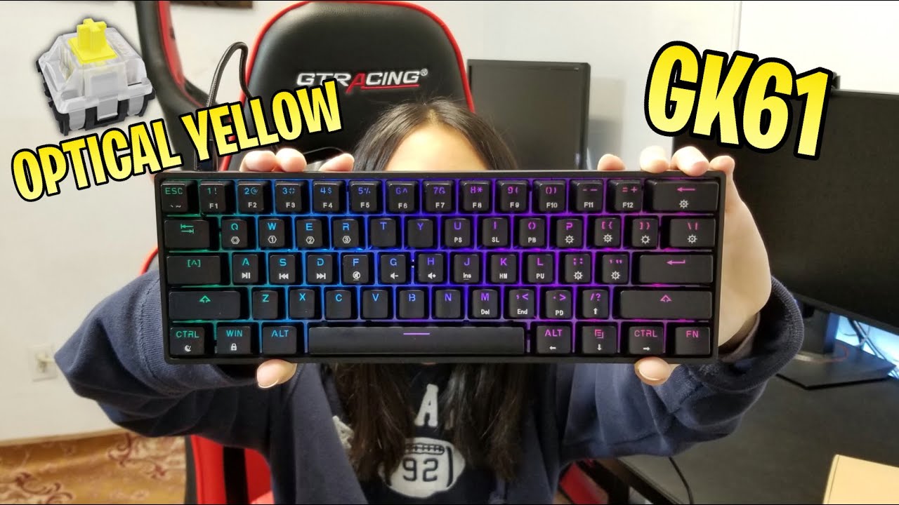 GK61 60% Mechanical Gaming Keyboard with Gateron Optical Yellow Switches Review
