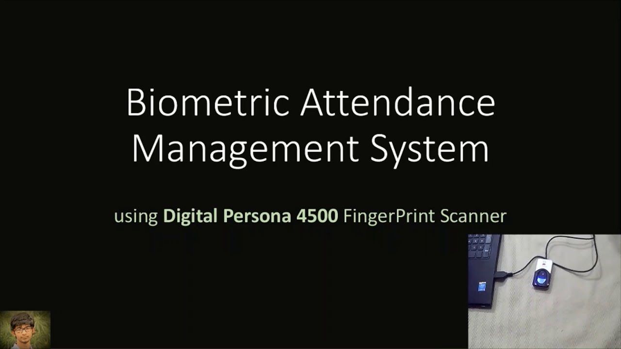 Biometric verified attendance system. Digital persona 4500