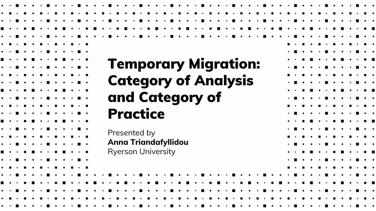 Temporary Migration – Seminar Series in Migration and Ethnicity