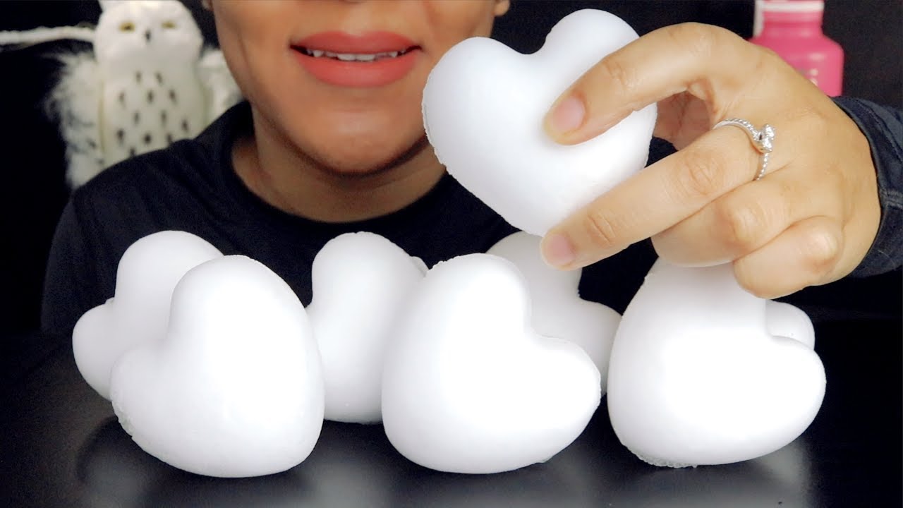 ASMR Snow Hearts/ Ice Eating/ Just Bites @15:02