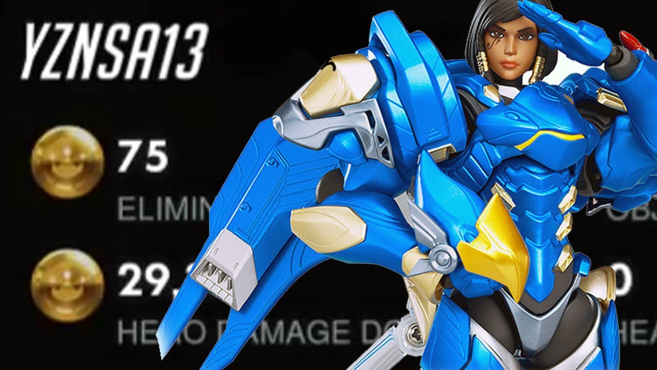 75 уничтожений! 30 тыс. урона! Безумный нано-фара YZNSA, игровой процесс Overwatch, 27-й сезон, т...