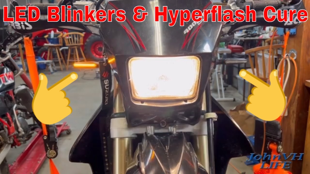 HYPERFLASH? New LED Blinkers install with a HOW TO FIX HYPERFLASH!! DRZ400SM