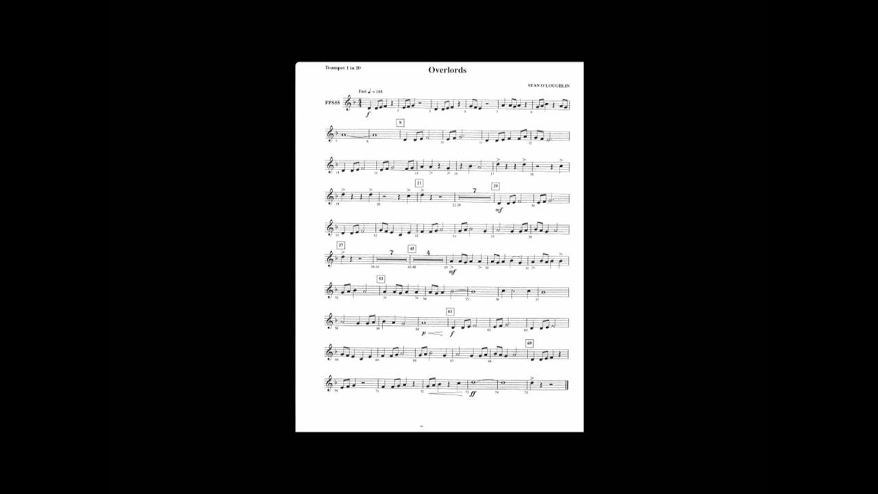 Overlords Band Song and Music Sheet for Trumpet Bb