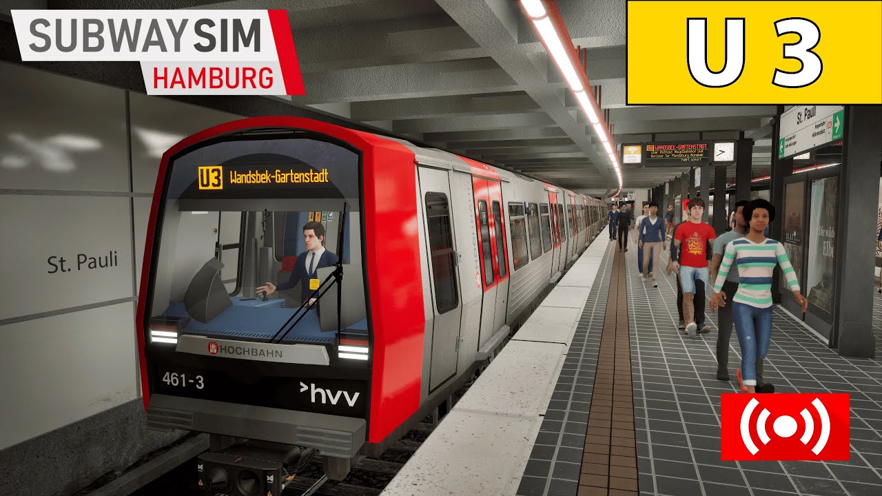 SubwaySim Hamburg U3 DT5.2  Barmbek - Wandsbek Gartenstadt