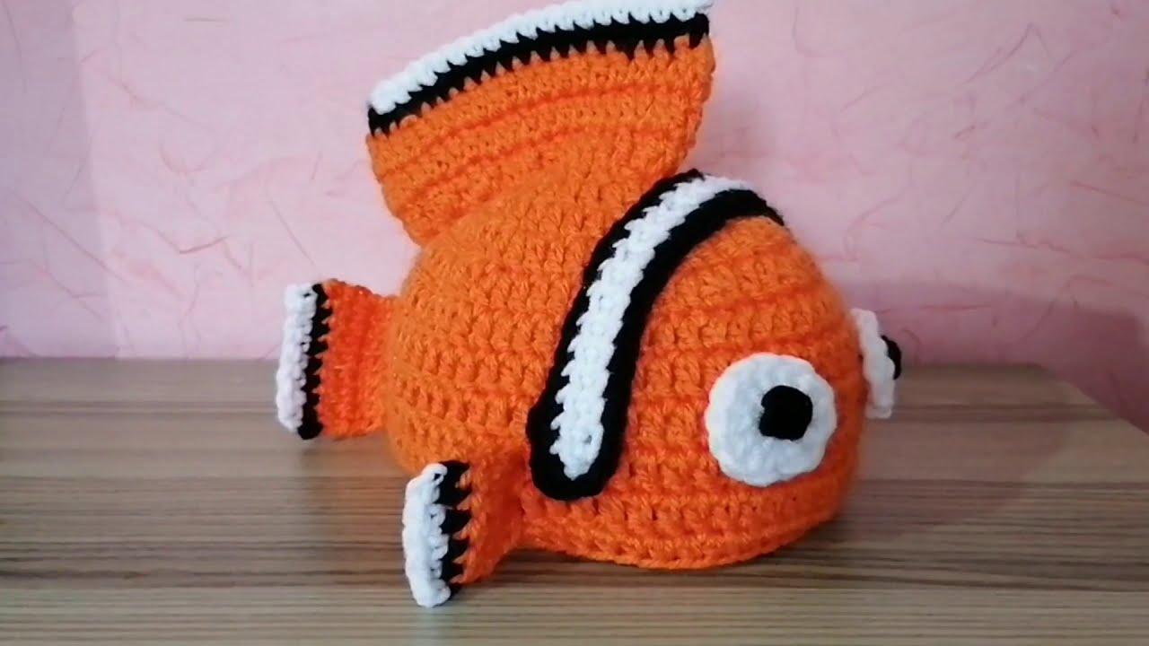 GORRO DE NEMO CUALQUIER TALLA Fácil tejido a crochet | Nya crochet 🧶