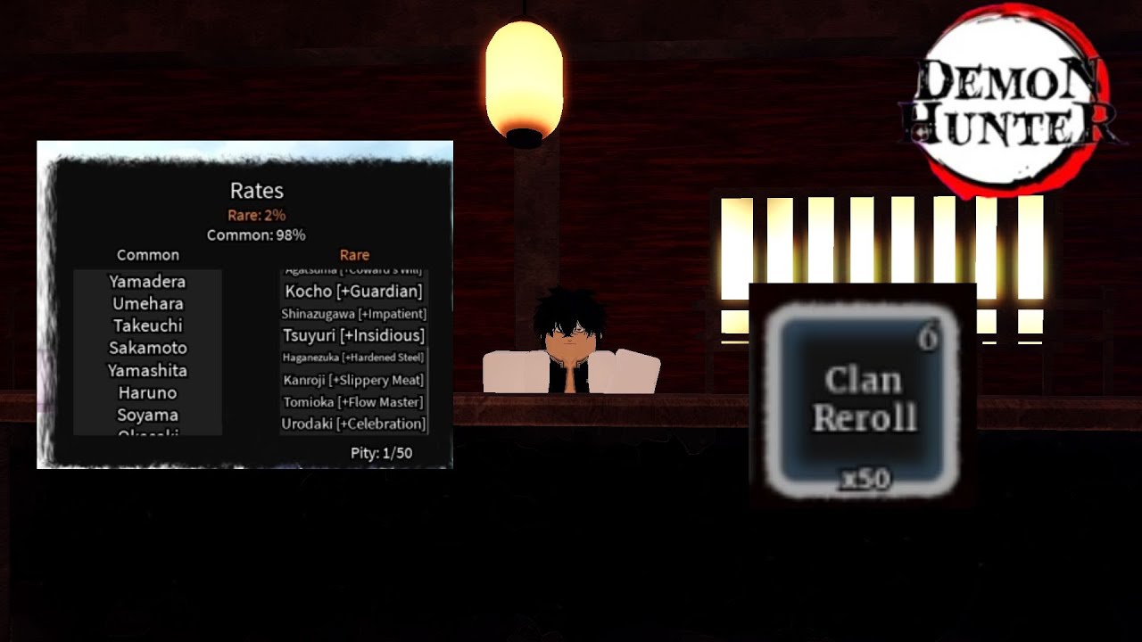50 Clan Rerolls for a Legendary Clan – Worth It? | Demon Hunter Roblox
