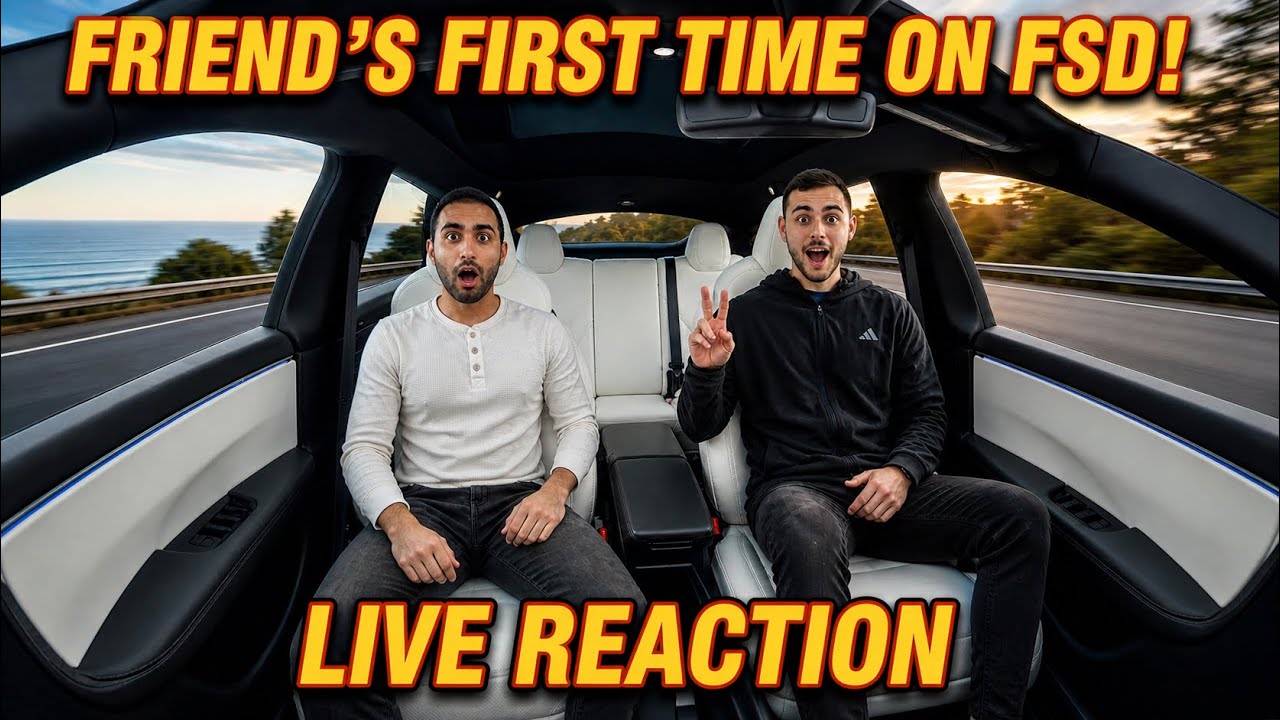 MY FRIEND&rsquo;S FIRST TIME EVER TRYING TESLA FSD!