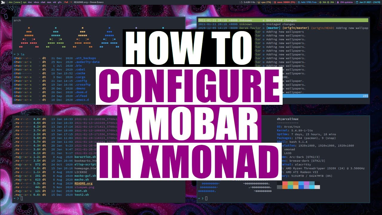 Configuring The Xmobar Panel In Xmonad