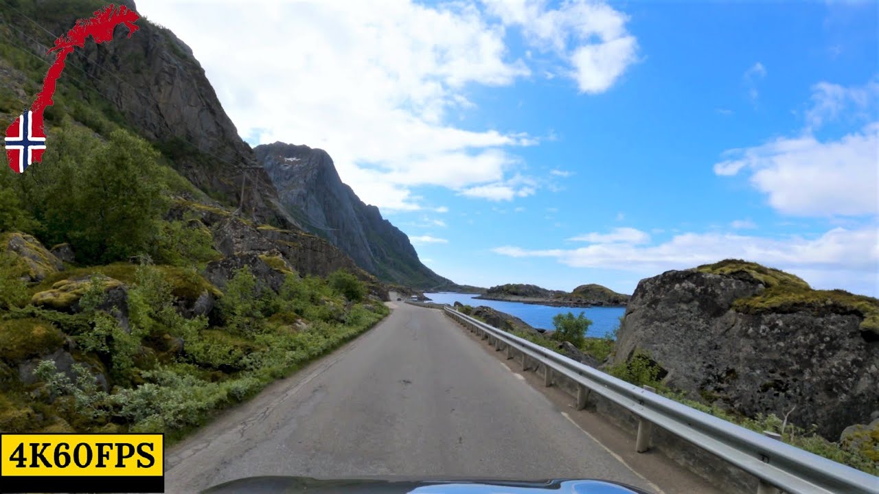 Driving in Norway - Svolvær To Henningsvær - Lofoten Islands - 4K60
