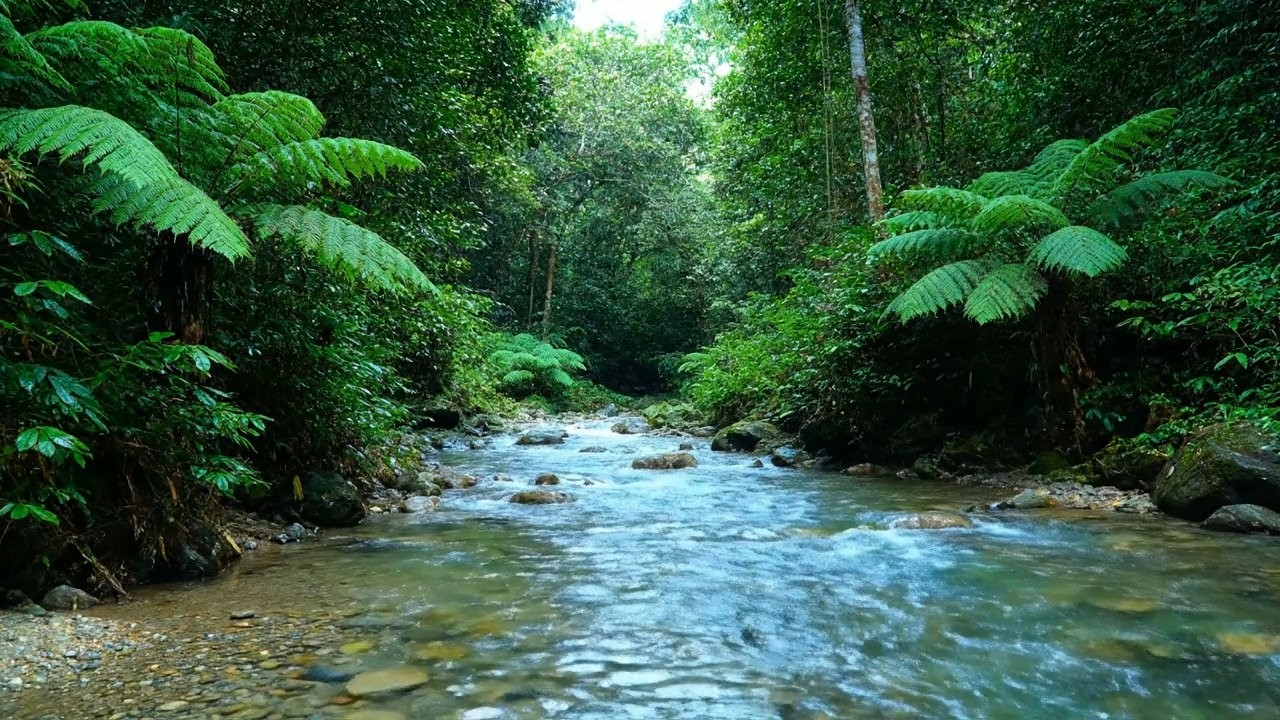 Zen Mind – Beautiful Enchanted Water River Sound in Flowing River – Focus & Relax
