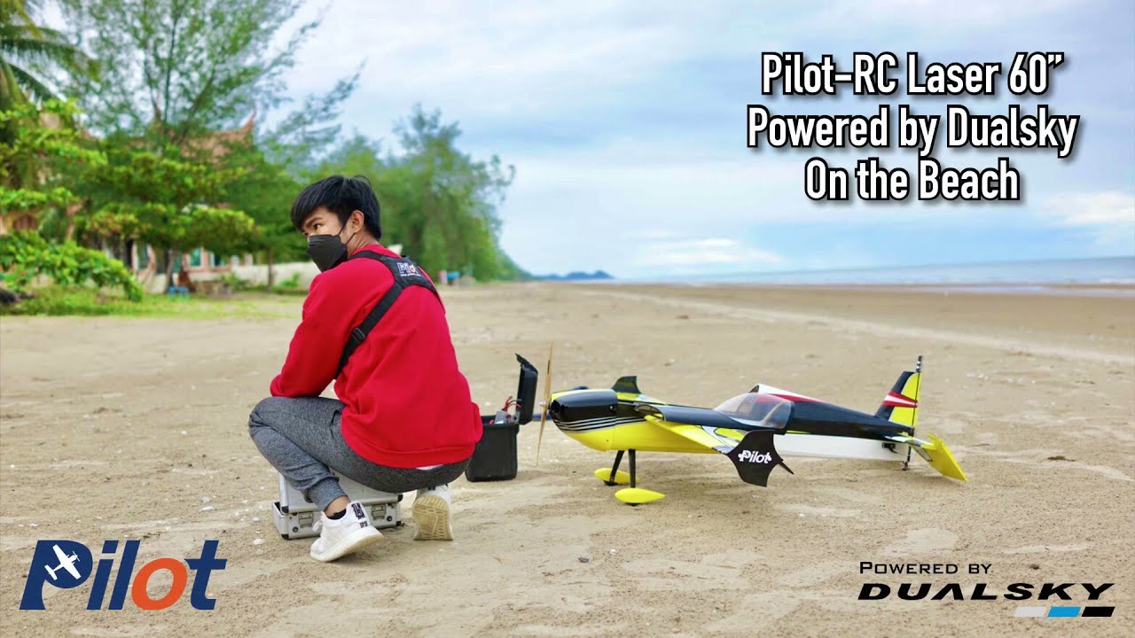 Pilot-RC 60” Laser on the beach flying 🇹🇭🤙🏻
