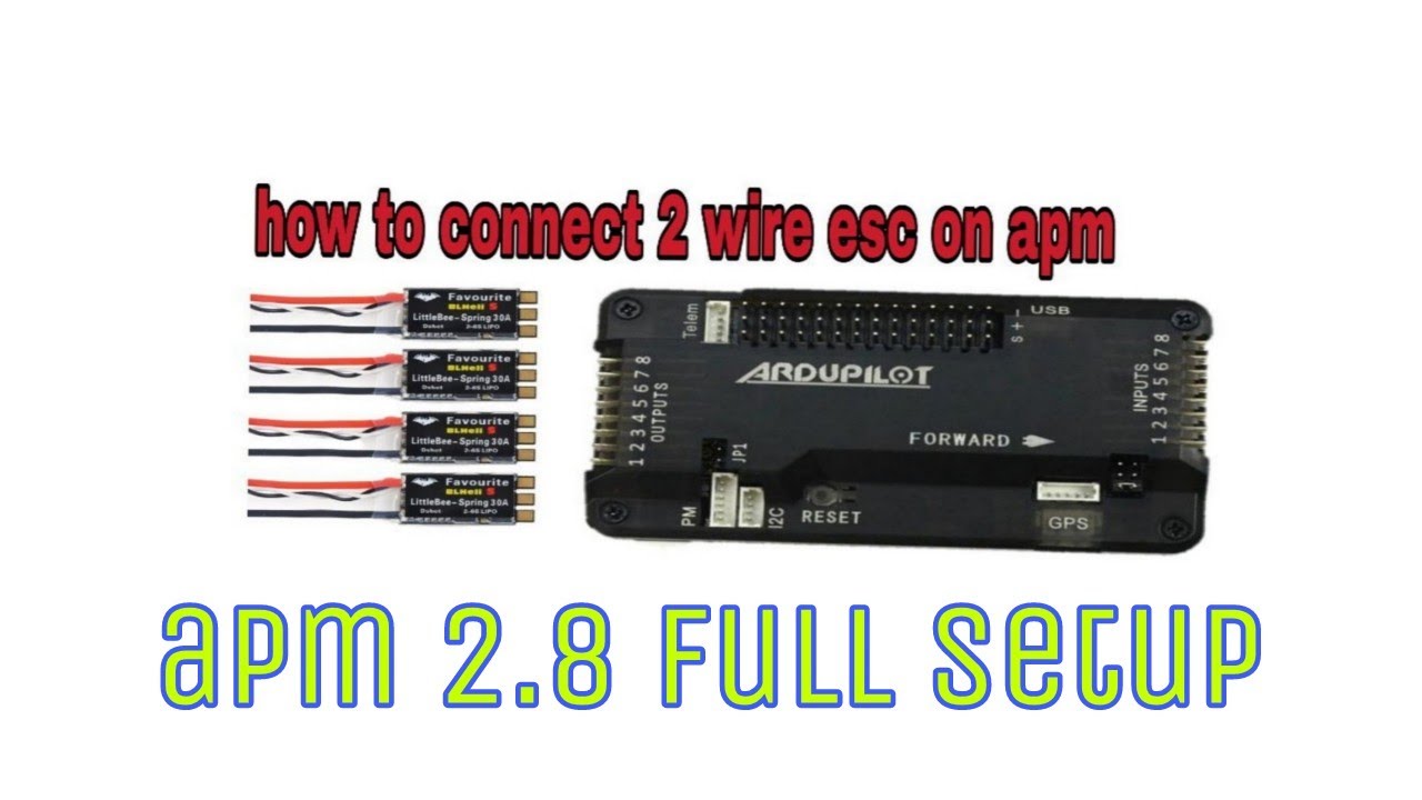 how to install blheli 30a 2 wire esc on apm 2.8 flight controller/2 wire esc on apm 2.8