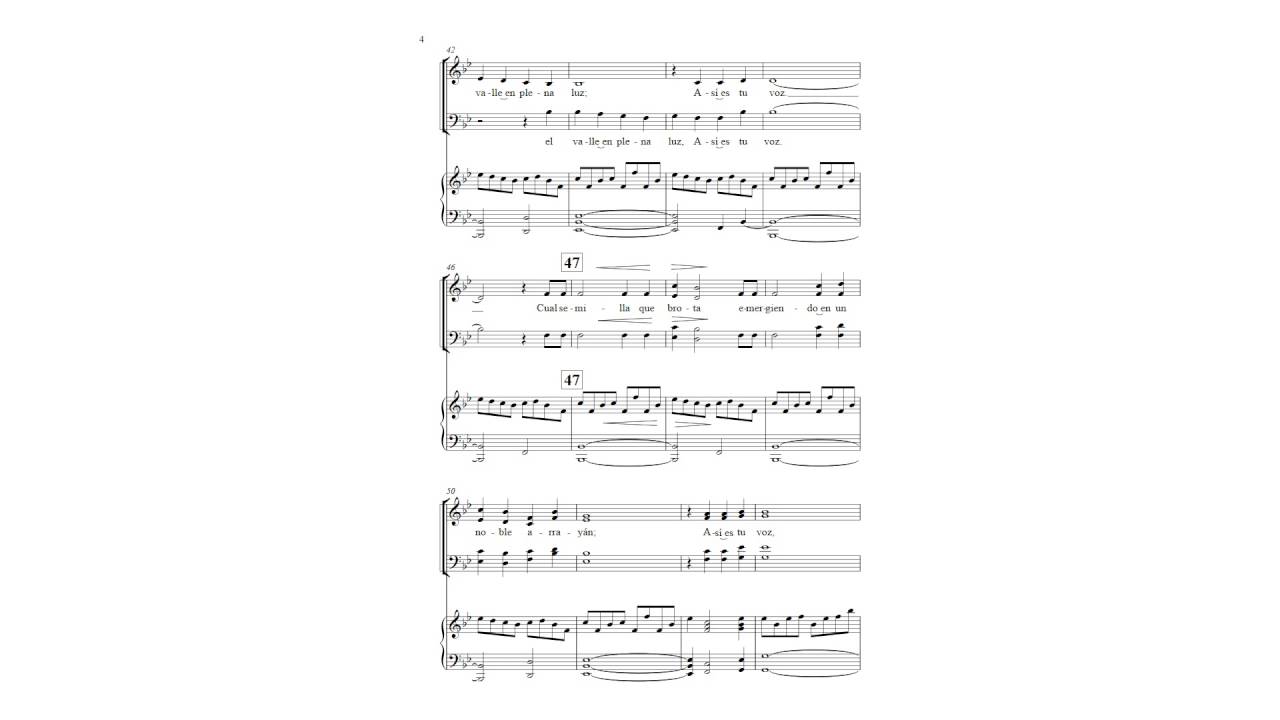ASÍ ES TU VOZ Partitura coral SATB